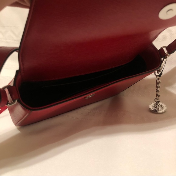 DKNY Red Crossbody Flap Bag - Picture 9 of 10